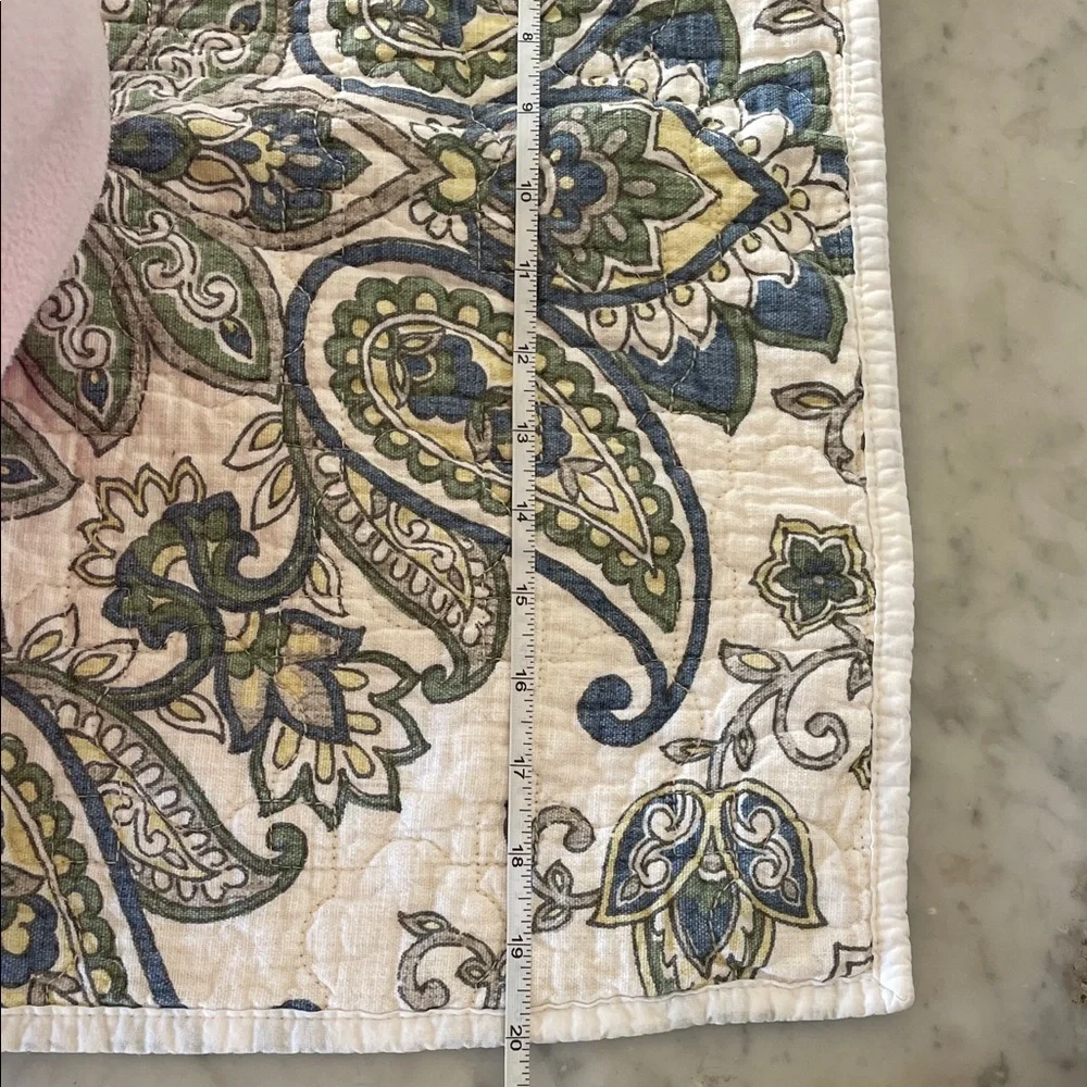THRESHOLD Paisley Mandala Blue and Green Standard Pillow Sham